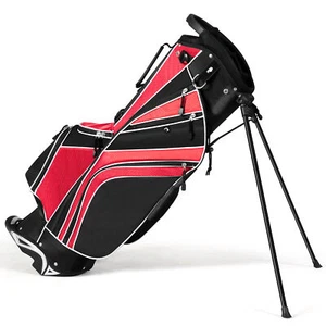 Golf Stand Bag 6 Way Divider Golf Carry Bag w/ Straps & 7 Storage Pockets Red - Picture 1 of 10