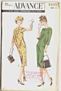 1950er Jahre Vintage ADVANCE Muster 8805 MISSES KLEID Größe 10 - Bild 1 von 2