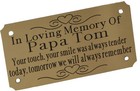 MEMORIAL BENCH PLAQUE SOLID BRASS GRAVE SIGN 4"X2" PERSONALISED WITH OWN WORDS