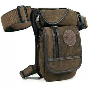 Canvas Drop Leg Bag Hip Belt Waist Thigh Pouch 2024 Fanny Pack - Picture 1 of 16