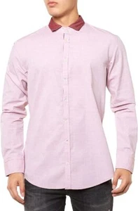 New Hugo BOSS mens lavender purple regular fit casual suit shirt  £109 Large XXL - Picture 1 of 17