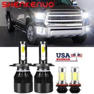 For Toyota Tundra 2014-2020 Combo LED Headlights + Fog Light Bulbs White 36W - Picture 1 of 12
