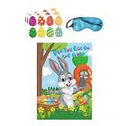 Pin The Egg on The Bunny Game Easter Game Parties Supplies Kids and Family