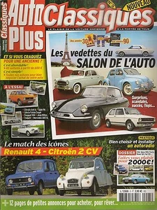 AUTO PLUS CLASSIQUES 5 DOSSIER 15p LES STARS DU SALON DE PARIS 2CV6 SPECIAL R4 S - Imagen 1 de 2