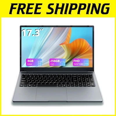 17" Laptop Computer Win 11, 8GB RAM, 256GB SSD, IPS Display - Image 1 of 4