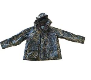 Vintage 90's Columbia Shadow GrassCamo Hunting Jacket Omni-Tech  - Men's 2XL M48 - Picture 1 of 15