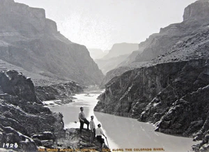 Vintage Grand Canyon National Park Photo (6" X 8") Hikers Colorado River 1928 - Picture 1 of 4