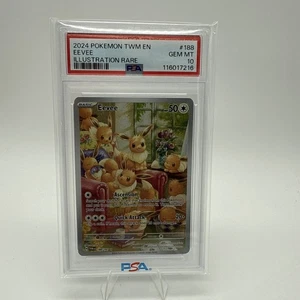 Pokemon Eevee Illustration Rare Twilight Masquerade 188/167 PSA 10 Gem Mint - Picture 1 of 2