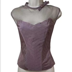 Vintage Karen Millen Pink Corset Top Size 14 - Picture 1 of 8