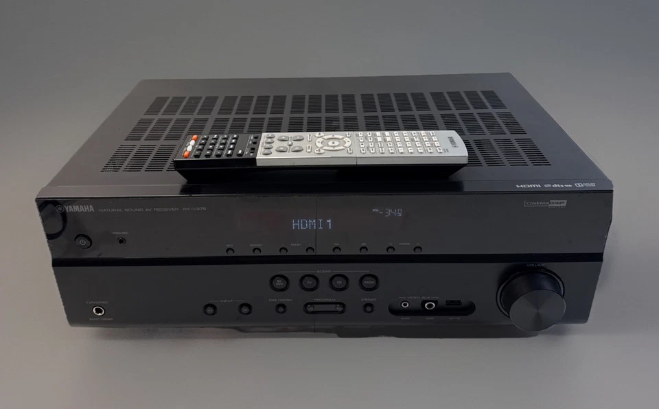 Yamaha RX-V375 5.1 Ch HDMI Home Theater Surround Receiver Stereo + Remote Bundle - Image 1 of 4