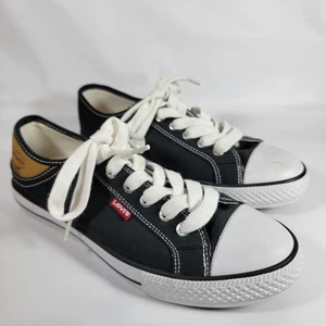 Zapatillas bajas Stan Buck de lona negra Levi's Strauss Talla 6 - Imagen 1 de 7