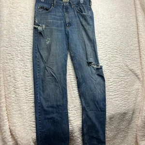 Wrangler 20X Style Size 35x36 Warn Ripped Grunge 90s HOBO - Picture 1 of 24