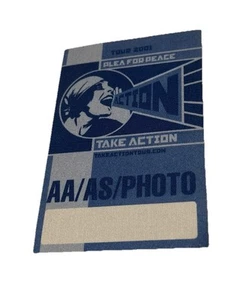 2001 TAKE ACTION PLEA FOR PEACE FOTO KONZERT PASS NEUER STOFF SELTEN ❤️ - Bild 1 von 2
