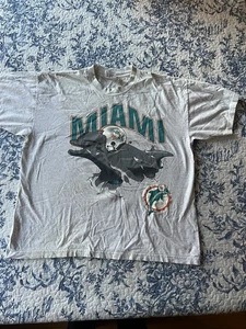 Vintage 1995 Miami Dolphins NFL Tee League Leader L Double Sided Graphic Shirt - Bild 1 von 11