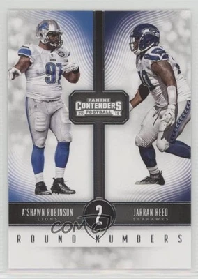 2016 Panini Contenders Round Numbers A'Shawn Robinson Jarran Reed #9 Rookie RC - Image 1 of 2