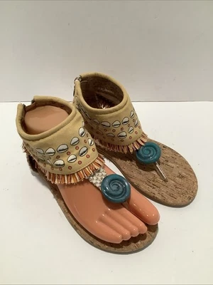 Disney Store Moana Disfraz Zapatos Sandalias EE. UU. 2/3 Princesa Vestir, Nuevo Foto 1 de 4