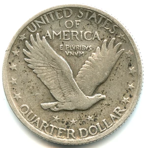 USA quarter ( 1/4 ) dollar argent Liberty debout 1920 n°8395 - Foto 1 di 2