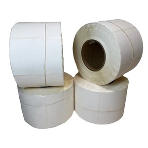 4" x 3" Thermotransfer Etiketten 3993 Insgesamt Etiketten 4 Rollen Weiß Etiketten - Bild 1 von 3