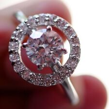 Women's Engagement Wedding Ring 1.62CT Round Lab-Created Diamond 14K White Gold