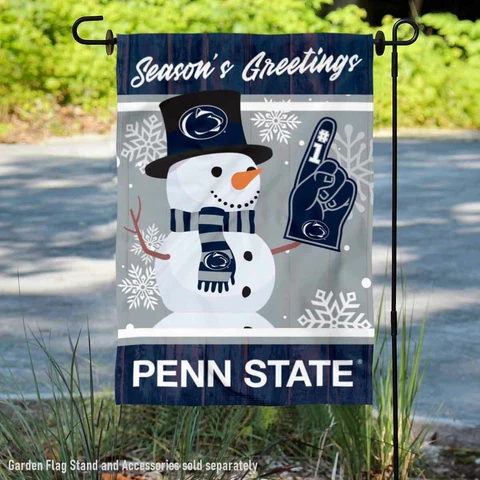 Penn State Nittany Lions Holiday Winter Snow Garden Flag and Yard Banner Cover