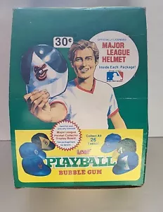 1980 Leaf PlayBall Bubble Gum MLB Mini Baseball Helmets Complete Box 24 Packs - Picture 1 of 11