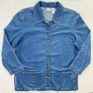 Camisa chaqueta vaquera Cascade Blues para mujer talla L lavado medio con bolsillos - Imagen 1 de 9