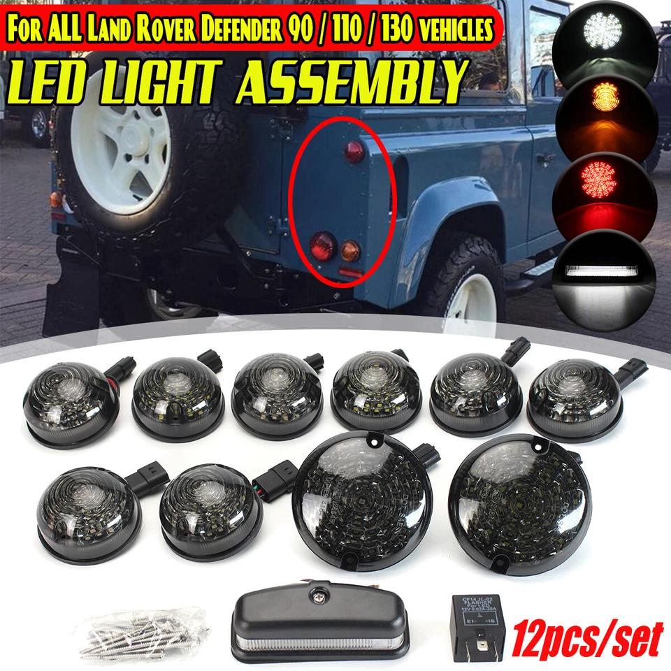 12X PER LAND ROVER DEFENDER 90 | 110 | 130 LED LUCE POSTERIORE ANTERIORE LATO - Immagine 1 di 4