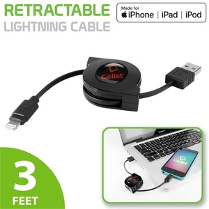 Cellet Retractable Apple MFi Certified Lightning Charging / Data Cable - Picture 1 of 9