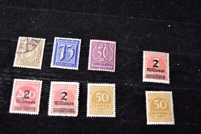 GERMANY 6 1920'S INFLATION - S O13+O20+S 170+269-270 USED+MH - Image 1 of 4