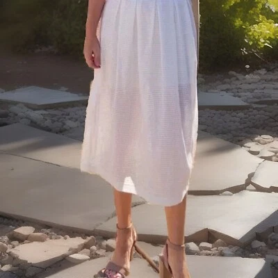 Falda de malla tejida abierta blanca Piper para mujer Rebecca Minkoff talla 4 Foto 1 de 4