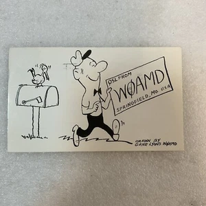 QSL Short Wave Ham Radio Card W0AMD Gene Lyons Springfield MO - Picture 1 of 3
