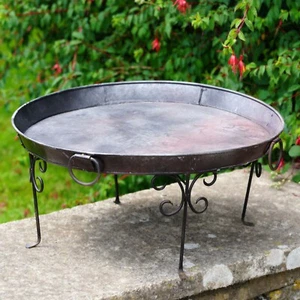 Large Tray Planter Metal Outdoor Flower Pot | Galvanised Garden Trough Ornament - Picture 1 of 8