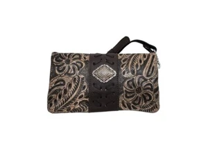 American West Western Handbag Grab N Go Crossbody Charcoal 7783078 - Picture 1 of 3