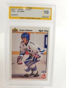 1991-92 Upper Deck Teemu Selanne #21  10 GEM MINT Rookie RC HOF - Picture 1 of 2