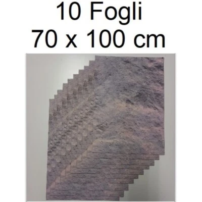 DUE ESSE CHRISTMAS SRL Confezione di 10 fogli di carta roccia da presepe 70 x 100 cm Modello B