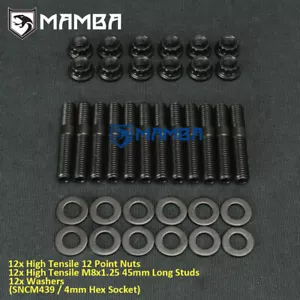 NICKEL Turbo Exhaust Manifold Stud Kit For Ford Focus Street KA 1.6 Zetec Rocam - Picture 1 of 7