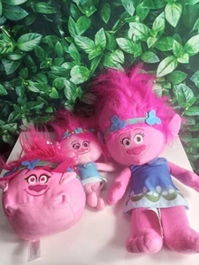 Trolls Dreamworks Branch, Poppy Stuffed Animal Plush Lot of 3 - Picture 1 of 8