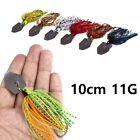 6pcs 11g Chatterbait Blade Bait with Rubber Skirt Buzzbait Fishing Lure Bass*