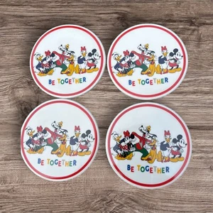 MICKEY PLUTO GOOFY DONALD UNUSED SET OF 4 DISNEY DRINKS CERAMIC COASTER - Picture 1 of 3