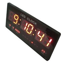 OROLOGIO DIGITALE A LED DA PARETE MURO DATARIO TEMPERATURA ULTRAPIATTO
