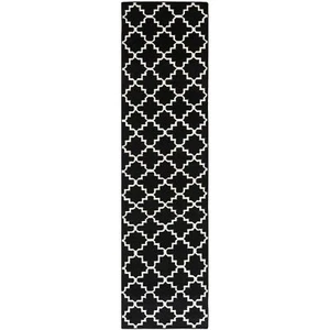 Safavieh Black/ Ivory Flat weave Wool Runner 2' 6" x 12' - Picture 1 of 1