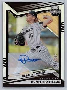 2022 Panini Elite Extra Edition Hunter Patteson Prime Numbers Auto /190 - Picture 1 of 2