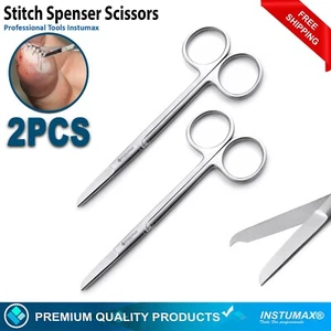2 Stck. Medizinischer Spencer Stich Naht Entfernung Schere Zahnchirurgisches Instrument - Bild 1 von 3