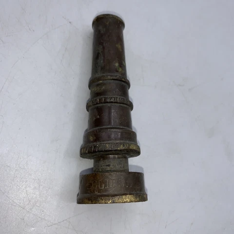 ECLIPSE ANTIQUE BRASS GARDEN HOSE TWIST NOZZLE - 4” Long Cover