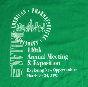 vintage 90s Dallas Texas American Pharm Association 140th Annual Expo t-shirt - Picture 1 of 6