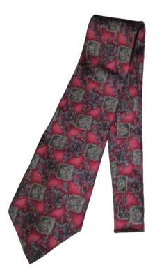 Corbata Medallón Retro Johnny Carson 100% Seda Italiana Hecha en EE. UU. ~55" x 4" Foto 1 de 4