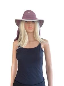 Coolibar UV 50+ Sun Protection Convertible Boating Hat KIDS Girls S/M Purple - Picture 1 of 9