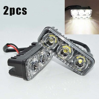 Super Bright 3LED Car Daytime Running Light Kit Quick and Easy Installation - Image 1 of 4