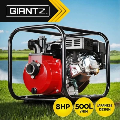 Giantz 2" High Pressure Petrol Water Pump 8HP Transfer Fire Fighting Irrigation - image 1 of 4