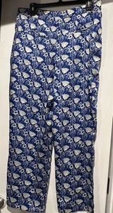 Boden size 12 blue and white (side zip) pants NEW with tags - Picture 1 of 8
